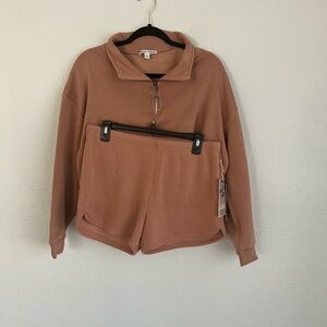 MORAL Fiber Junior Super Soft Sweatshirt And Short Set, Size Large